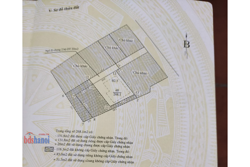 Bán biệt thự 3 tầng xây dựng 130m2 đất rộng 268 m2 tại Tây Hồ Hà Nội 