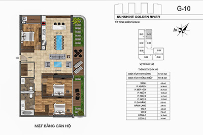 Bán Căn Hộ Sunshine Golden River Ciputra: 162m², 3PN, HĐMB, View Sông Hồng